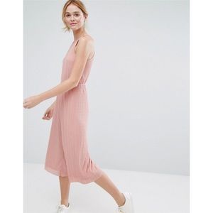 Monki Ribbed Culotte Jumpsuit